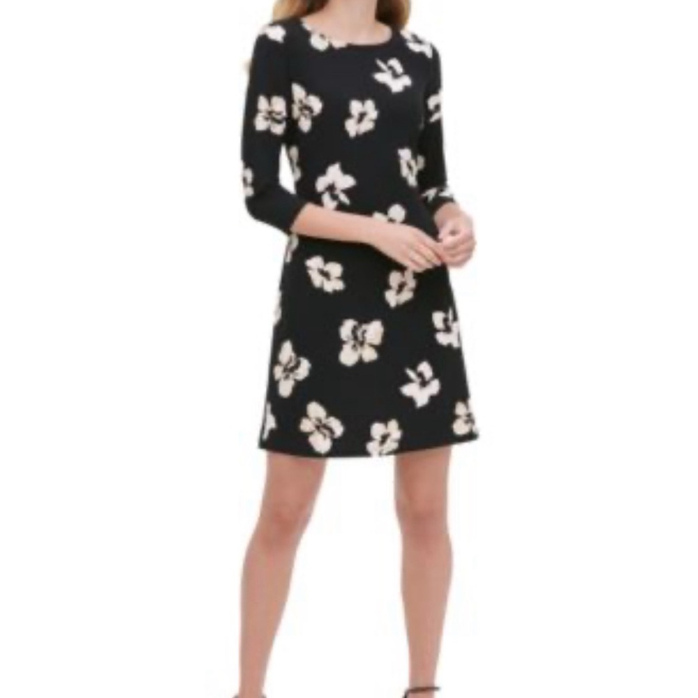 Tommy Hilfiger Floral-Print Round-Neck Dress